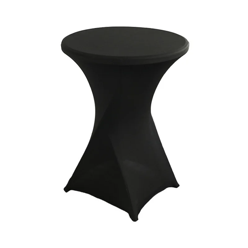 Bar Table Cloth Solid Color Cocktail Tablecloth High Bar Table Cover Lifting Round Tablecloth Elastic Cover