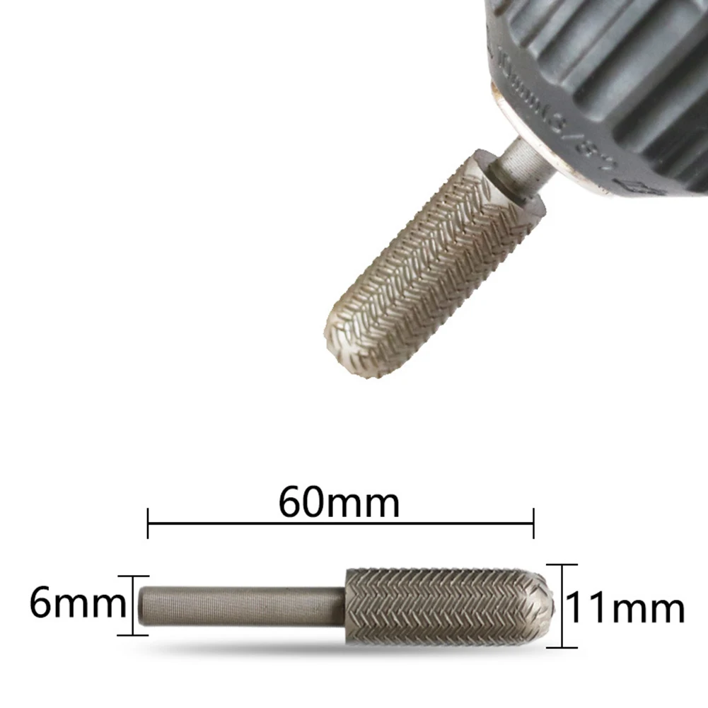 목공 강철 파일 조각 수공구, 6mm 생크 드릴 비트, 금속 연삭, 5 개