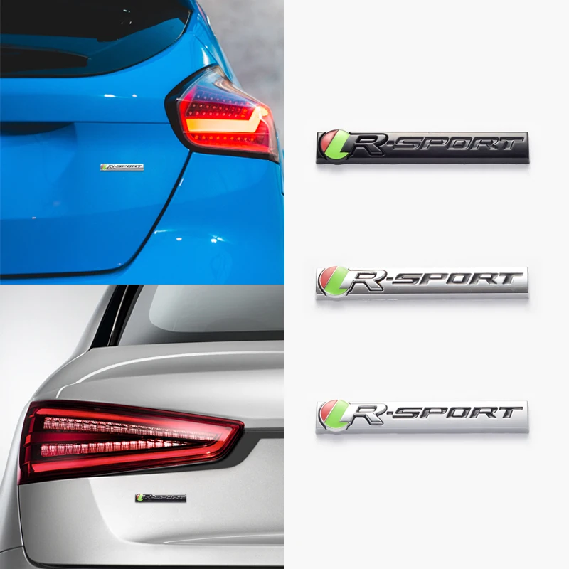 Car Styling Metal R Sport Logo Car Side Fender Emblem Posteriore Tronco Badge Sticker Per Jaguar R Xel Xfl Xjs E-Pace F-Pace I-Pace