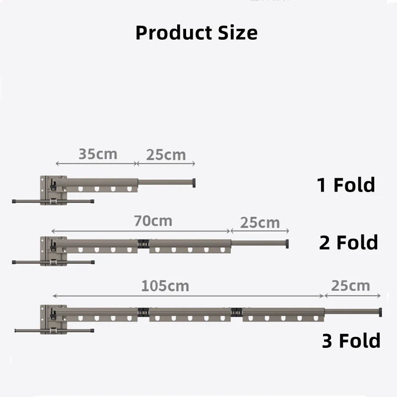 Folding Clothesline Aluminum Wall Retractable Clothes Horse Perforated Installation Balcony Laundry Dryer With Hanging Pole 10 Folding Clothesline Aluminum Wall Retractable Clothes Horse Perforated Installation Balcony Laundry Dryer With Hanging Pole 2