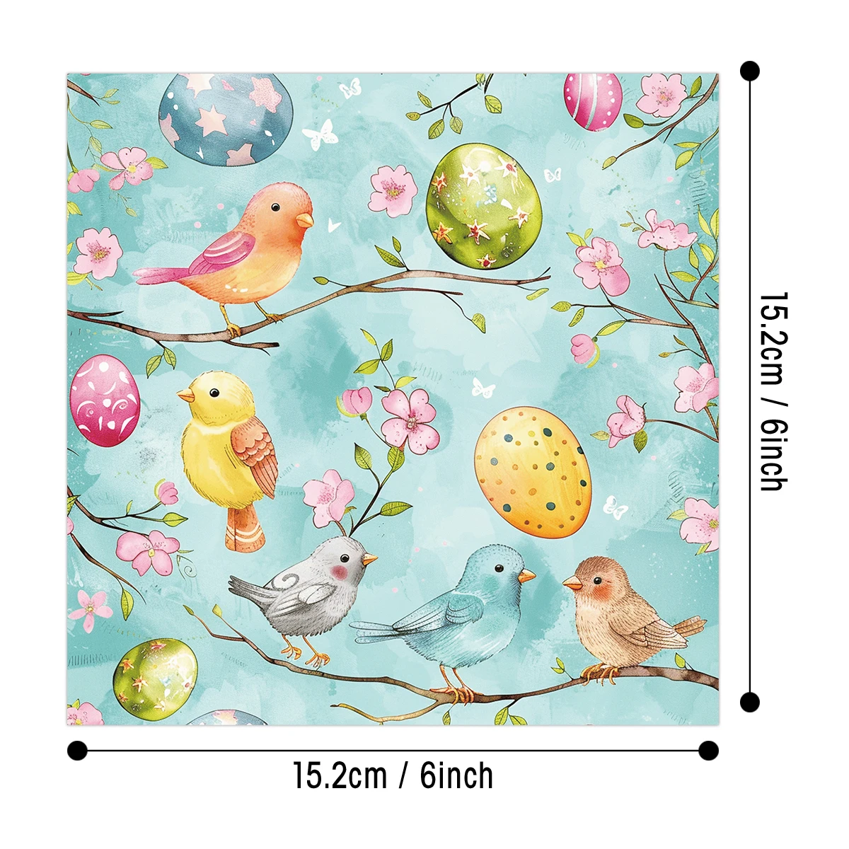 12pcs Easter Chick Vintage Floral Egg Scrapbook Paper Single-side Decorative Paper Pad Card Making Journaling DIY Projects scrapbook paper scrapbook materials scrapbooking material scrapbooking paper diy craft materials