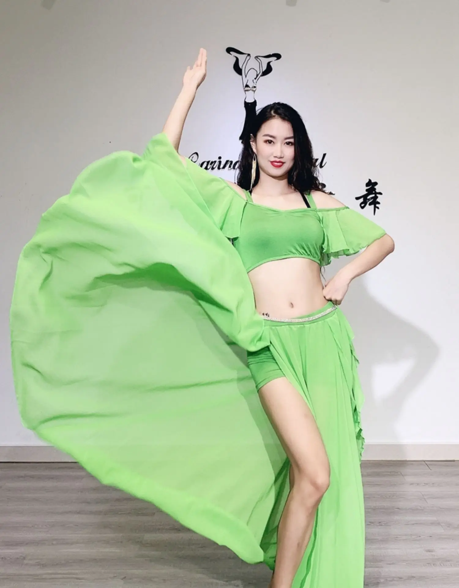 Elegant Oriental Belly Dance Costume Set - Professional Top & Skirt for Women (2023 Collection)