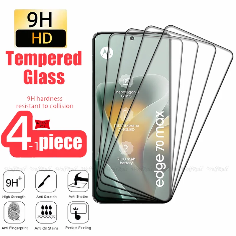 Motorola Moto Edge 70 Max Tempered Glass Screen Protector - Full Coverage with Glue