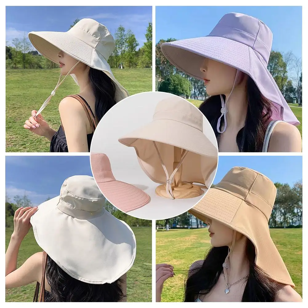 

Летние шляпы для активного отдыха с защитой от УФ-лучей, солнцезащитные козырьки для женщин, рыбалка, туризм, широкие поля, детские шапки для хвоста для N0T1