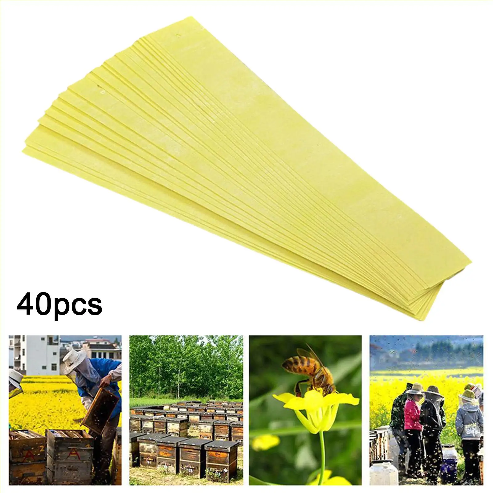 40 Strips Professional Beekeeping Fluvalinate Strip, Bee Mite Varroa