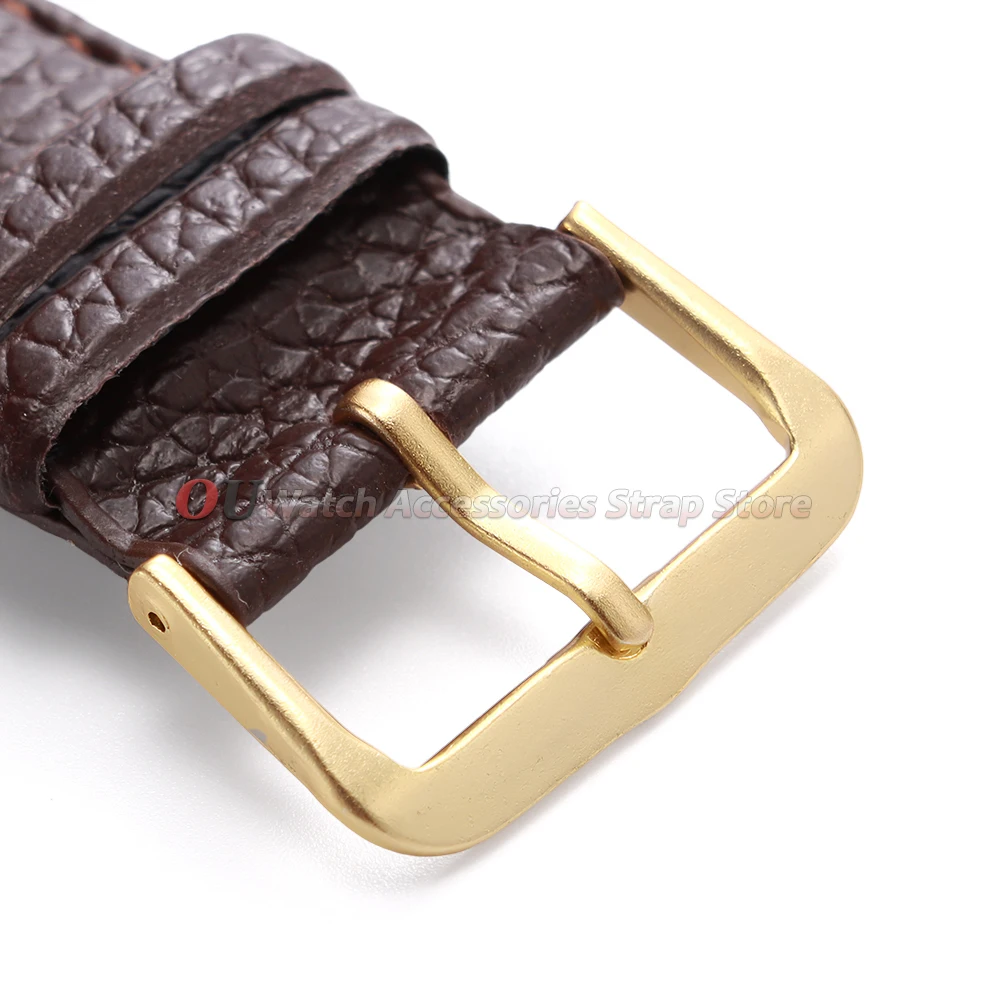 Lychee Pattern Soft PU Leather Watch Strap - Universal Sport Wrist Band