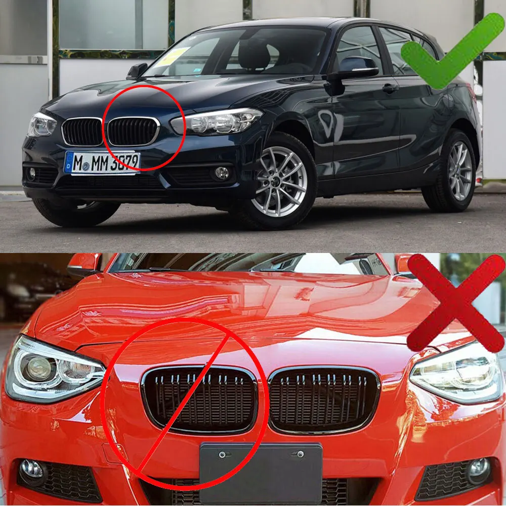 Set Performance Kühlergrill für BMW 1er F20 F21 Bj 11-15 vor Facelift  passend Schwarz Glanz