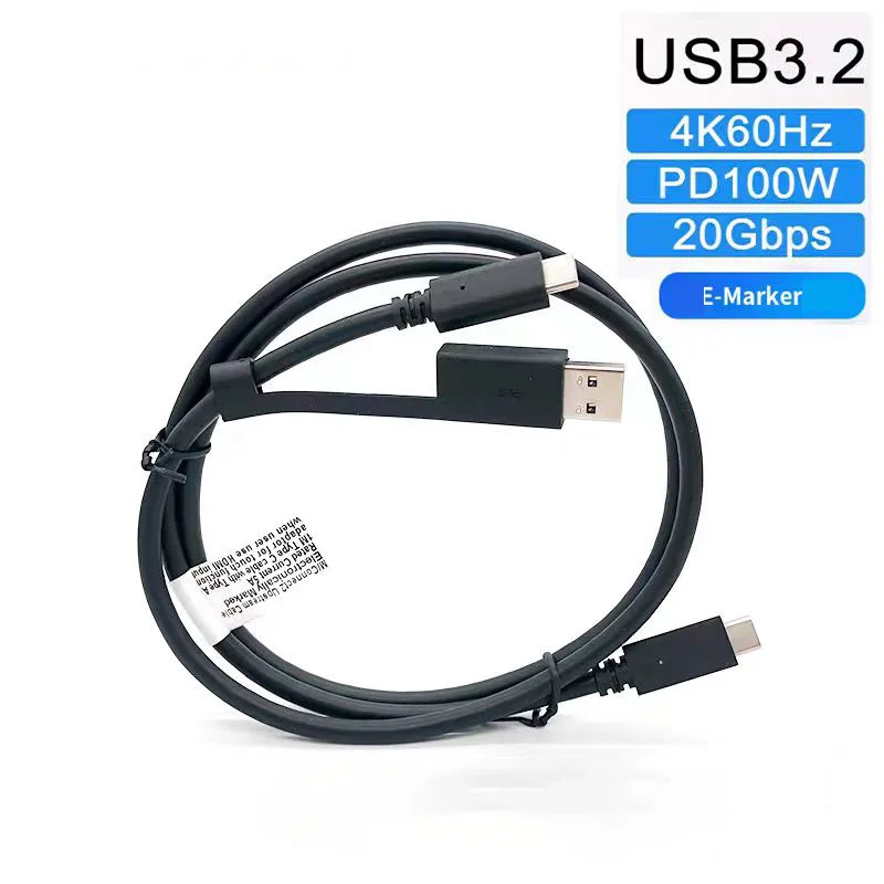 

Original 100W 20G 2USBC to USB Cable for M/Connect 2 Docking Station USB3.2 Gen2 20V 5A Passive Cable with E-marker Chip