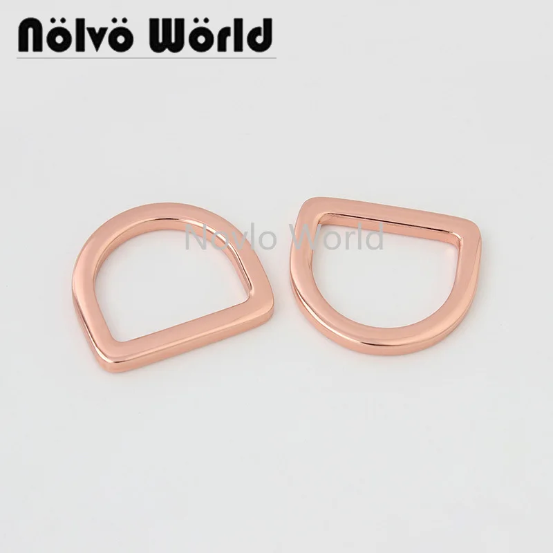 10-50pcs 5 Colors Rose gold 21mm d ring belt rings hardware 3/4