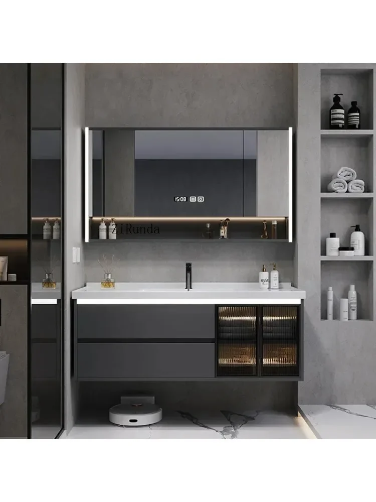 n Simple Bathroom Cabinets Wall-mounted Smart Fog Removal Storage Mirror Cabinets Luxury Home Furniture Mueble Lavabo FYBC