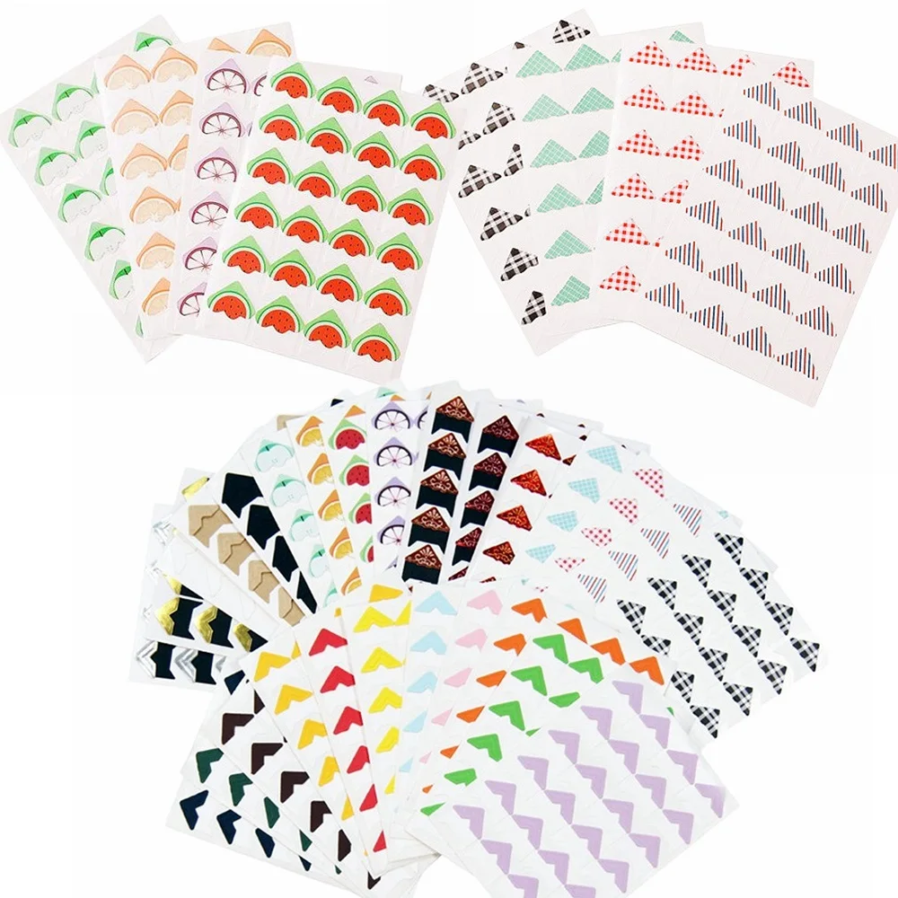 Printer sticker paper printing label sticker 120 Pcs/Lot 5 Sheets DIY Self-Adhesive Vintage Kraft Paper Stickers For Photo Album