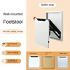 Ultrathin Wall Mounted Aluminum Folding Chair for Casual Household Porch Shoe Back Step Stool Home Furniture 4