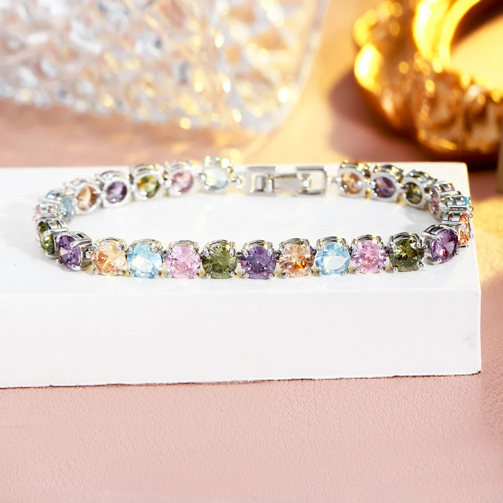 ブレスレット TATIANA Set Pearl and Rainbow Jewel Bracelet SE0160 1708192 TATIANA】Pearl and Rainbow jewel Bracelet SE0160〜2点SET