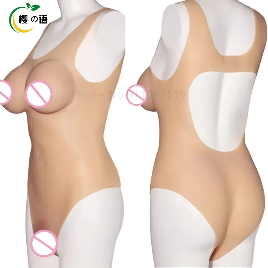 Silicone Bodysuit F Cup Simulated Breast Form Fake Boobs Women Body Transgender Crossdresser Cosplay Shemale Sex Toys for Adults women silicone fake boobs
