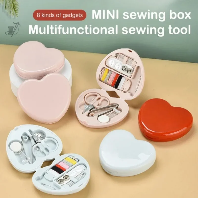 Sewing Kit with Case Portable Sewing Tool Travel Kit Emergency Repair Threads Scissors Needles