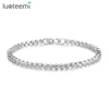 LUOTEEMI Bezel Setting Round CZ Tennis Bracelet Delicate Cubic Zirconia Minimalism Charm CZ Bracelets for Women Party Jewelry 1