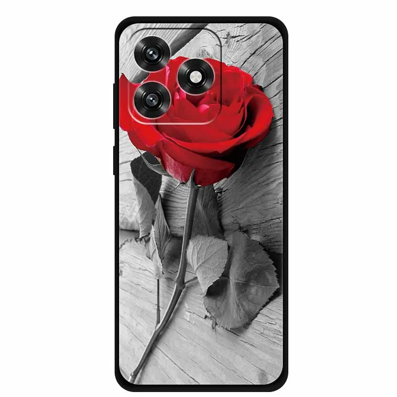 Black TPU Cartoon Soft Silicone Shockproof Case - Protective Back Cover