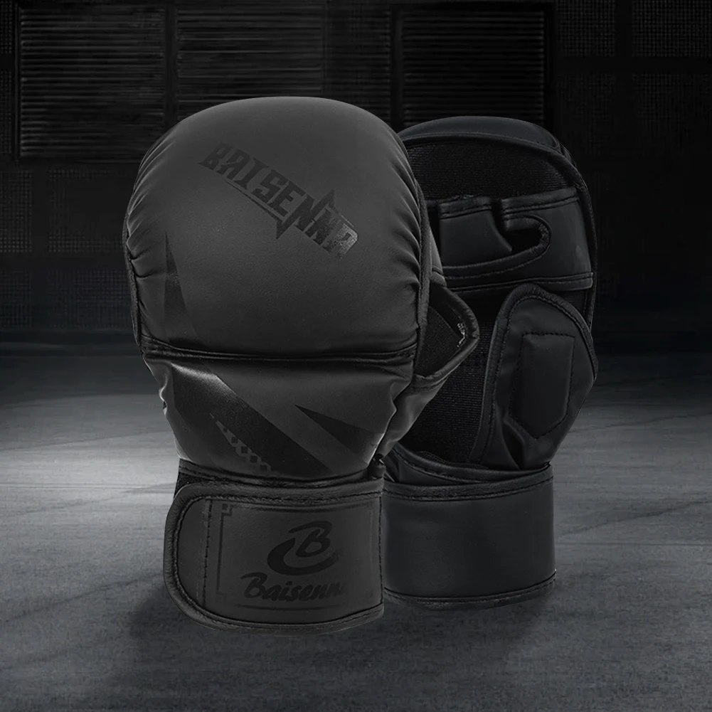 MMA Boxing Gloves Half Finger Sandbag Karate Muay Thai Training Gloves PU Adult Kids Thickened Boxing Equipment boxing gloves
