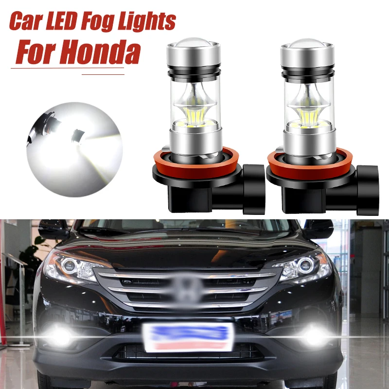 2X Led Fendinebbia H8 H11 Per Honda Accord 7 8 9 Civic 10 Cr-V 3 4 5 Fit Jazz Crz Fr-V Hr-V Insight Legend Odyssey Pilot Ridgeline