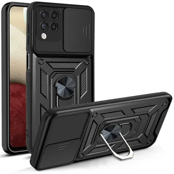 Per Samsung A12 Custodia Samsung A 12 Custodia per telefono Obiettivo della fotocamera Protezione Magnete Armatura Copertura paraurti antiurto