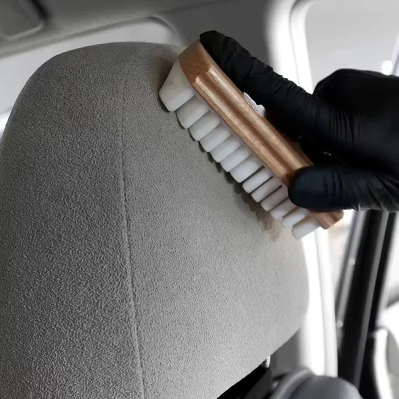 Interior Cleaning Brush 2Pcs Car Suede Interior Cleaning Brush Suede Deerskin Plush Fabrics Beauty Care Brush Car Upholstery Clean Tools