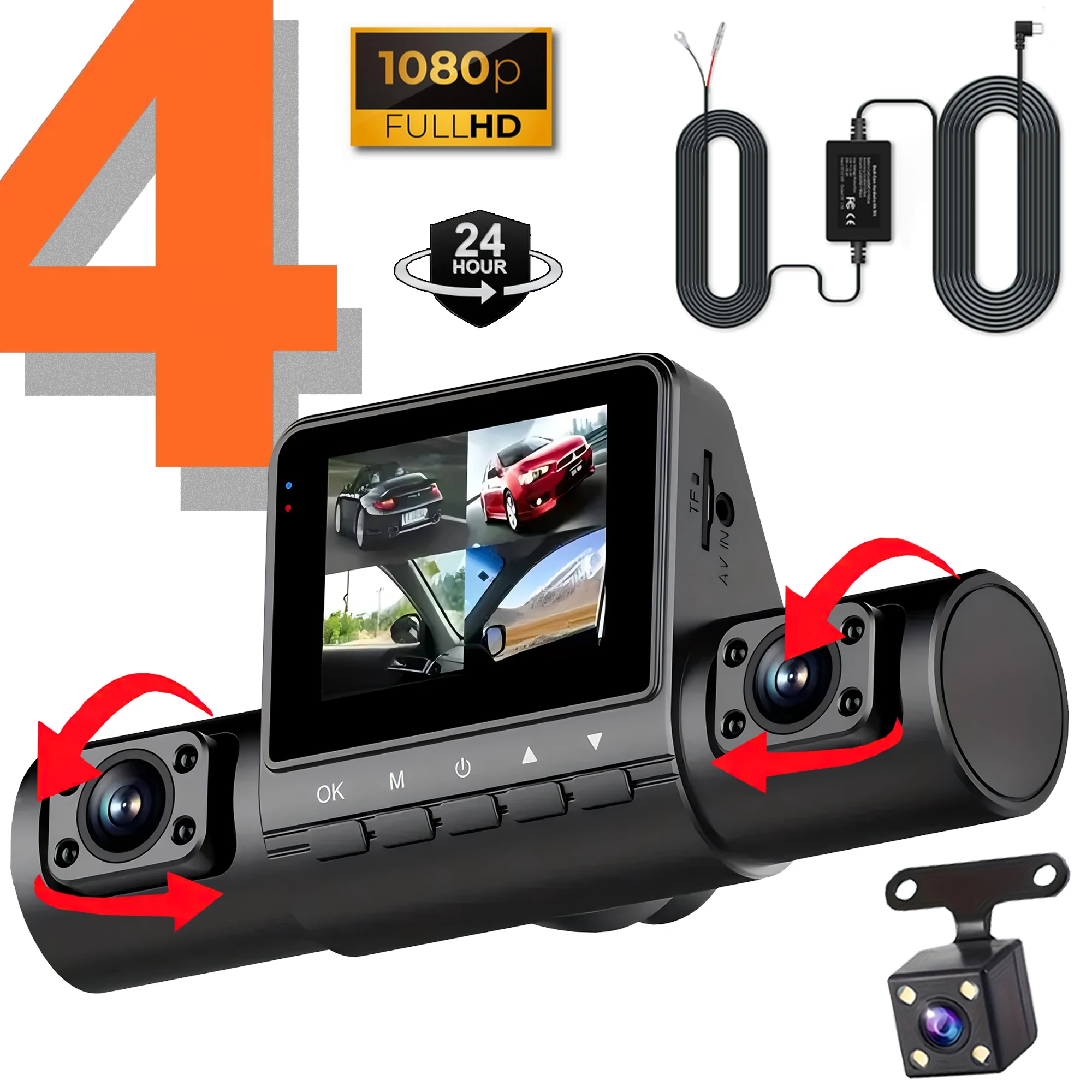 4Ch Dash cam 24Hr