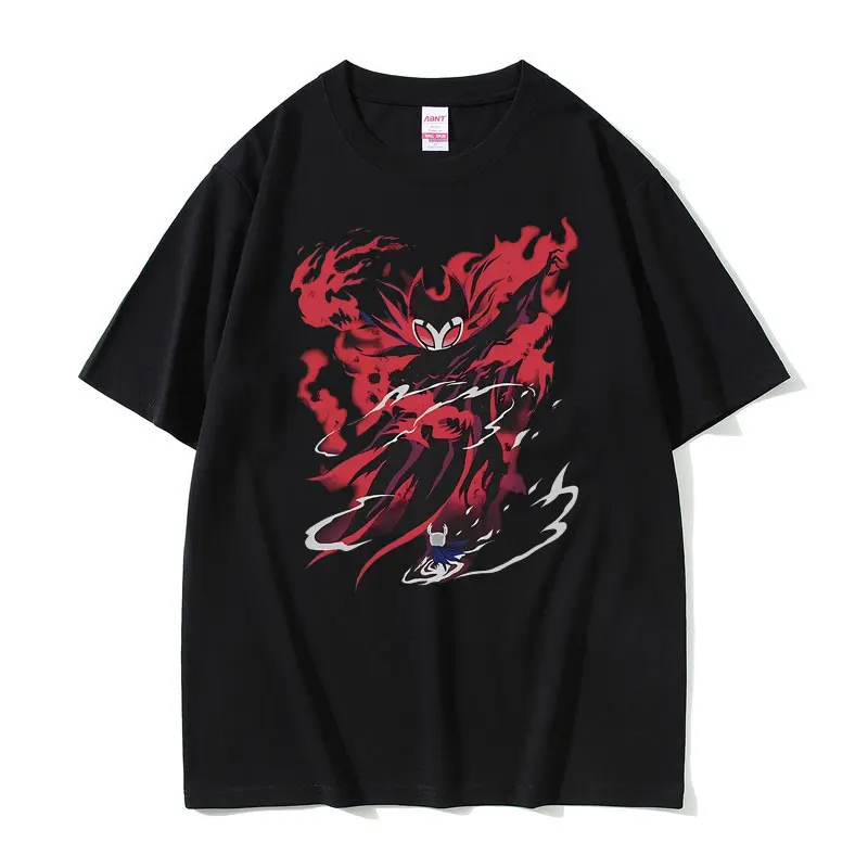 

Hot Sale Game Hollow Knight Graphic Print Tshirt Male Casual Black Oversized T-shirts Men Women Anime Cartoon Vintage T Shirts