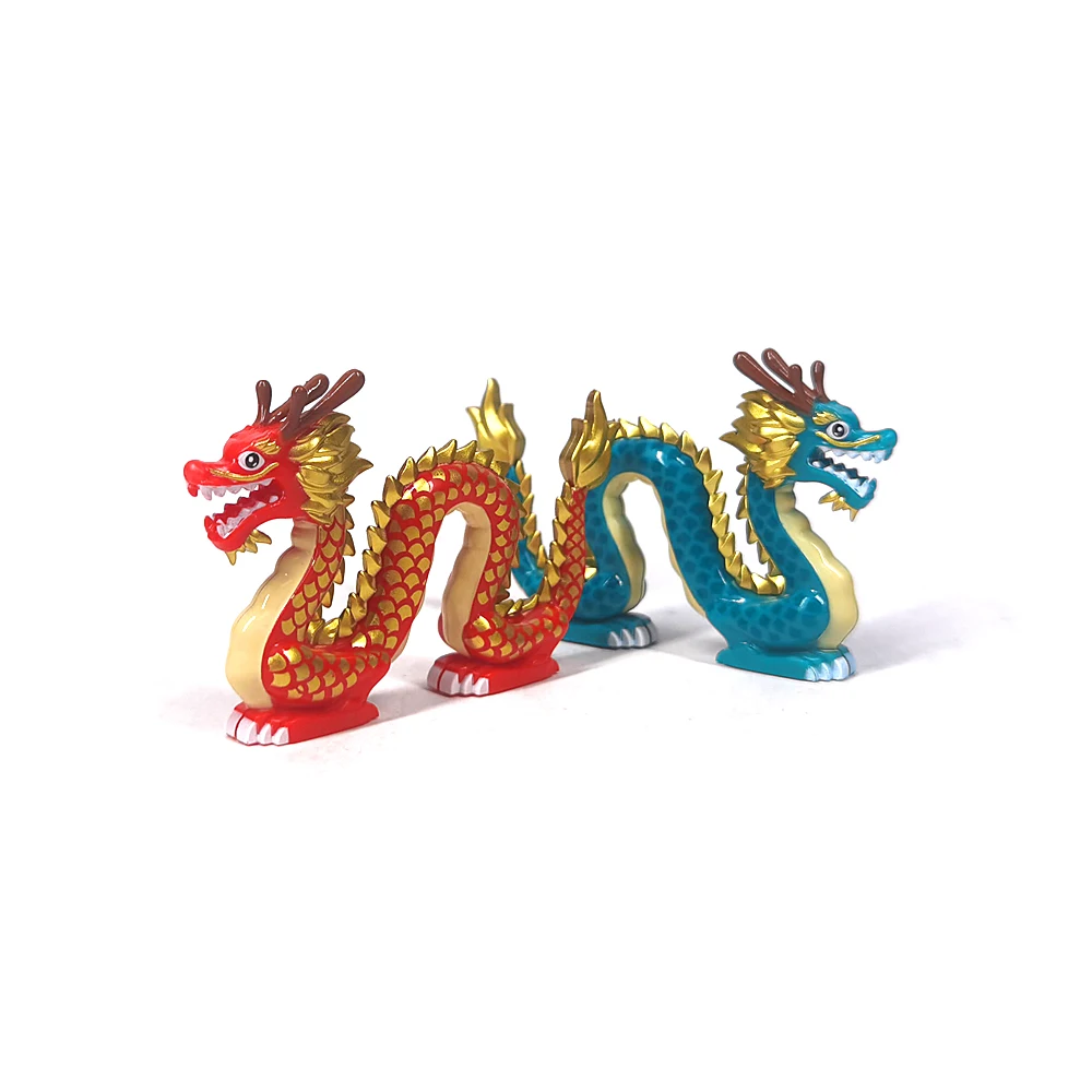 MOC-Blöcke, Tiere, göttliches Biest, chinesischer Drache, Bausteine, Zubehör für dritte Partys, Adler, Panda, Delphin, Pinguin, Hund, Katze – Detail 5