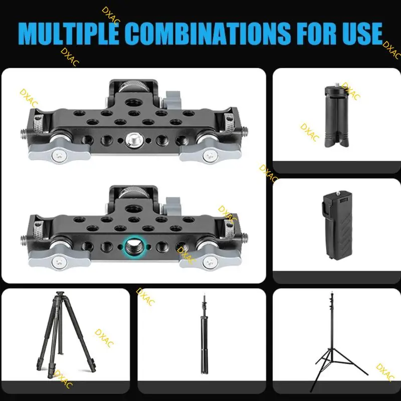 DXAC Aluminum Alloy 3-Position Live Streaming Stand PTZ Adapter Horizontal Vertical Multifunction Expansion Accessory