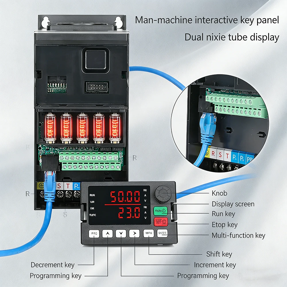 CE 인증 가변 주파수 드라이브 변환기 인버터 1.5/2.2/3.7/5.5KW 220V 입력에서 380V 출력 모터 속도 컨트롤러