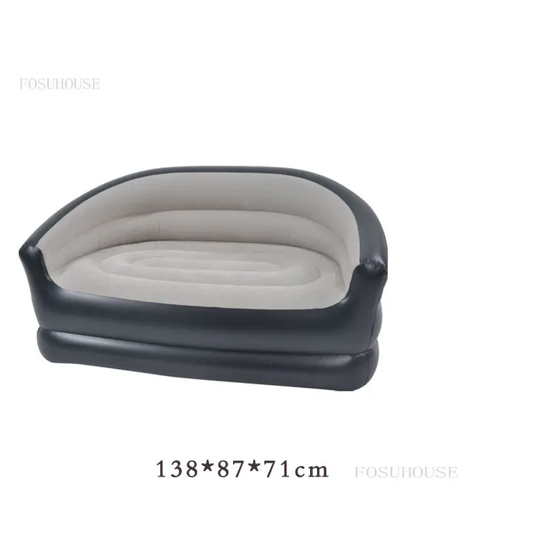 Inflatable Living Room Backrest Hotel Sofas Bedroom Sofa Bed Dormitory Double Reclining Chair Folding Homestay Leisure Armchairs