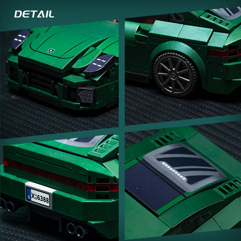 Red E30 Racing Vehicle Model Building Blocks MOC JD066 Fast Transportation Speed Car Bricks Ideas Collection Toy Kit Gift Kids