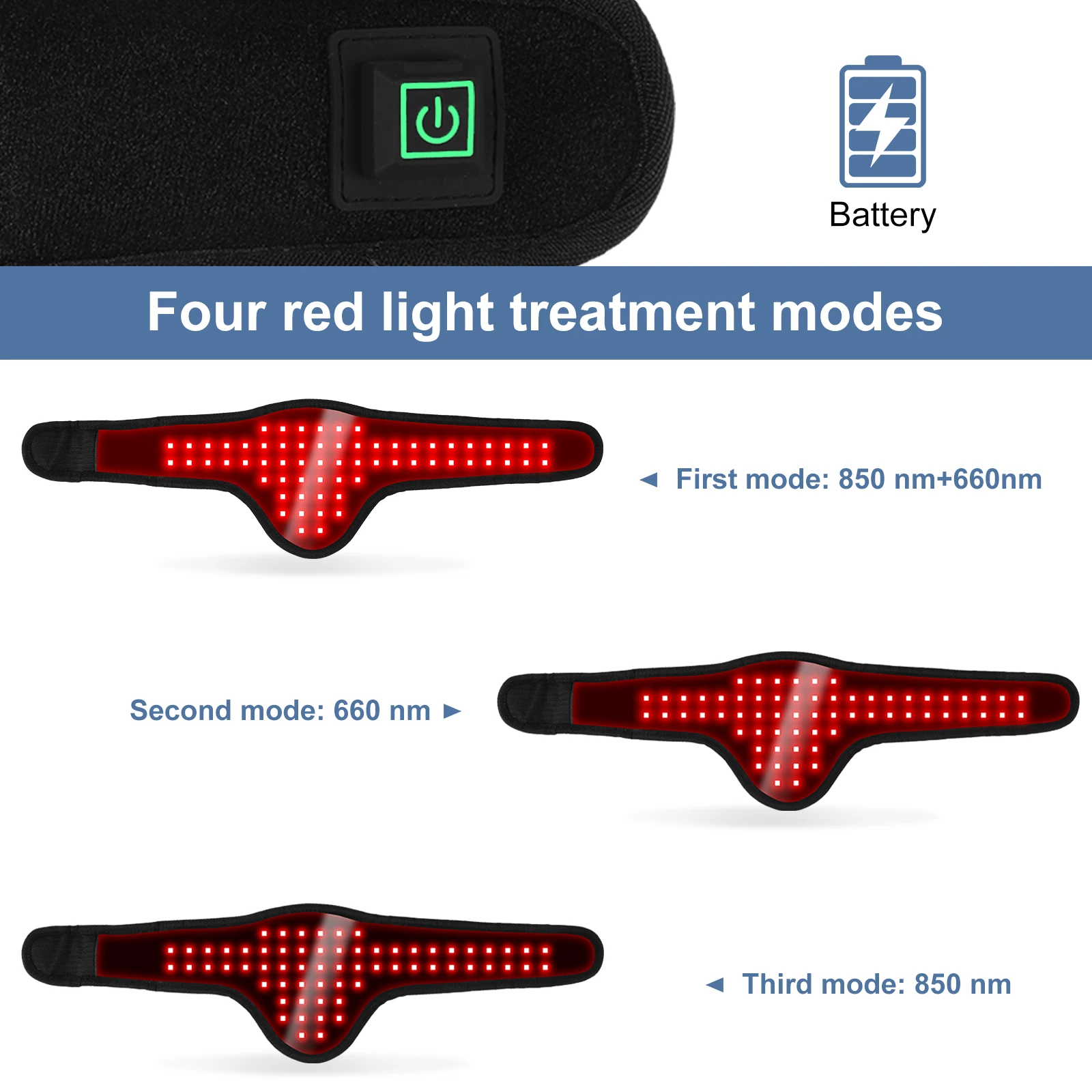 Sunglor 660NM 850NM Pet Care Dog Cat Infrared LED Wrap Red Light Therapy Belt