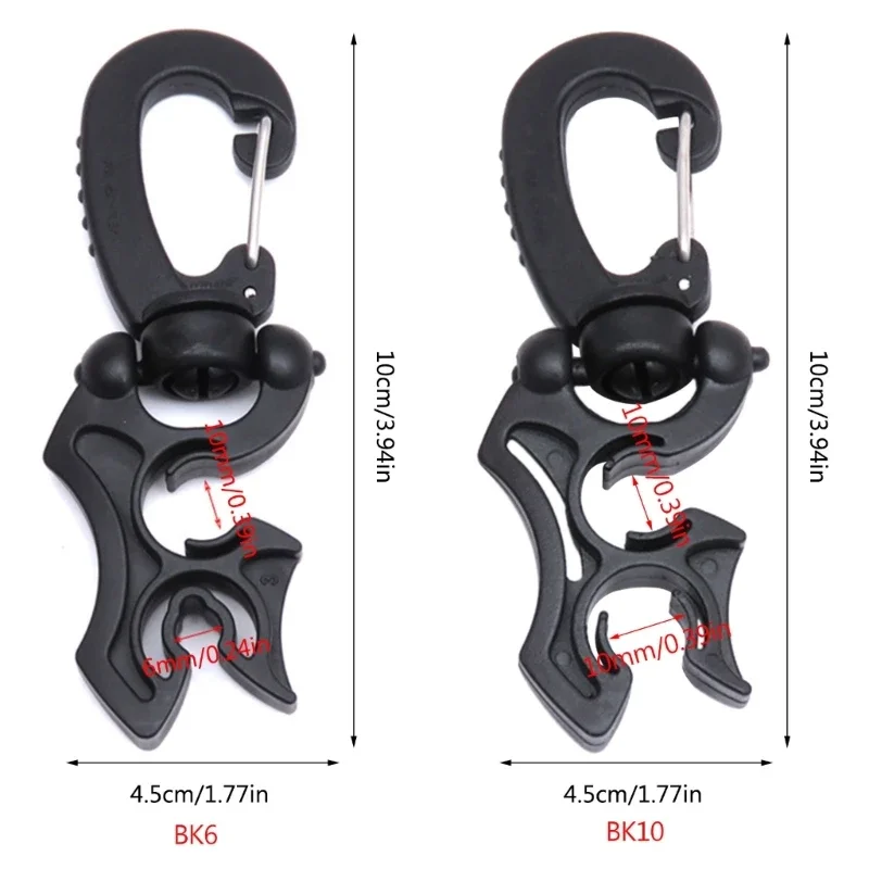 Scubas Diving Double Hose Holder Clip, Diving Double BCD Hose Holder Clip Regulator Retainer Buckle Hook for Snorkeling