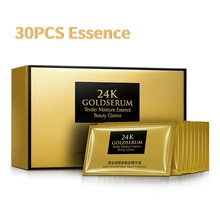  24K Gold Moisturizing Face Essence Repair Dry Loose Skin Beauty Anti-aging&Wrinkle Skin care Lighten fine lines Face Serum 30pcs 