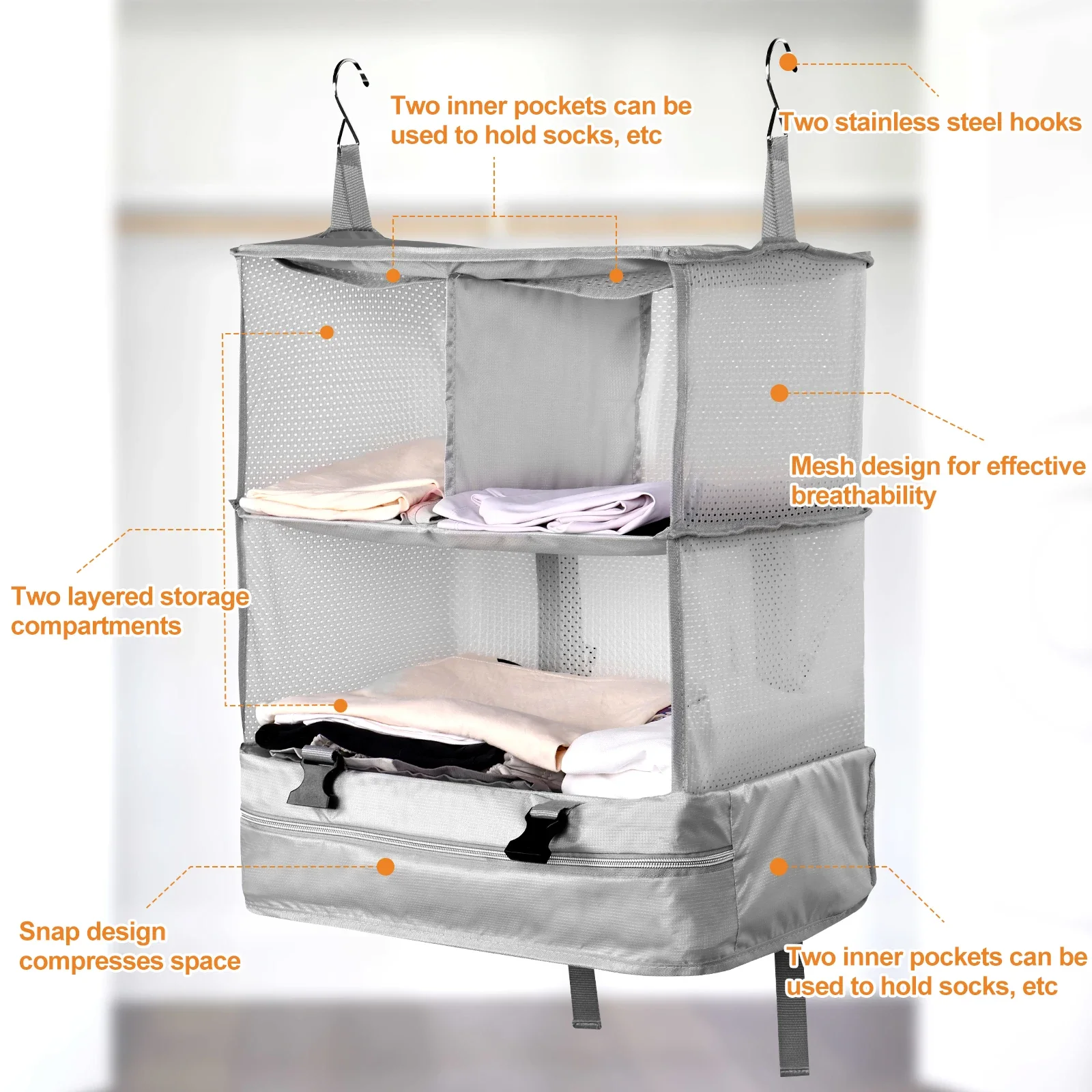 travel hanging clothes organizer