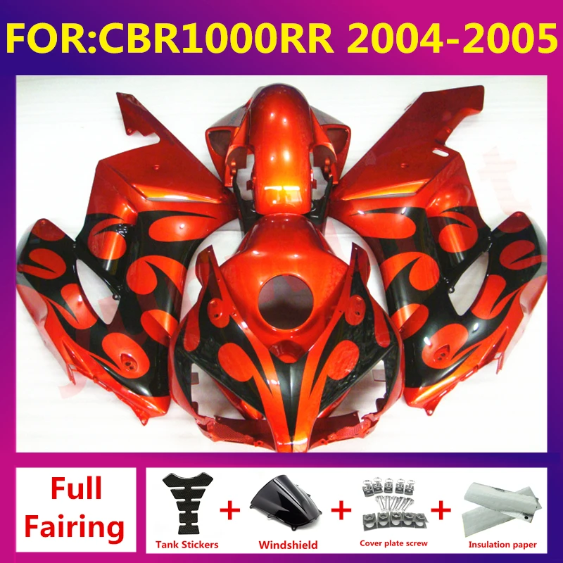 

For CBR1000RR CBR 1000RR CBR1000 RR 2004 2005 Motorcycle full Fairing Kit fit Injection Bodywork fairings zxmt set orange black