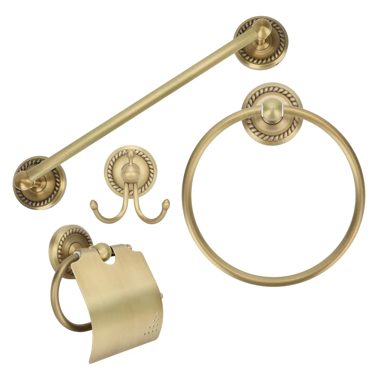 Description Picture 5 of itemRetro Copper Shower Storage Rack - Easy Install Towel & Tissue Holder for Bathroom Decor, Heavy Duty Design