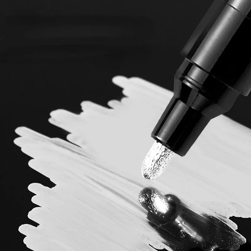 Electroplating Chrome Mirror Marker Silver Liquid Hand-repair Chrome-plated Metal Waterproof Pen Craftwork Paint Pen 0.7/1/3mm mirror marker pens paint marker pen paint pen art marker pen