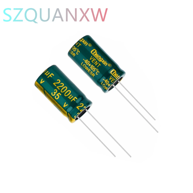 

10 шт., высокочастотные электролитические конденсаторы 35 в 2200 мкФ 13x25 мм 13*25 мм