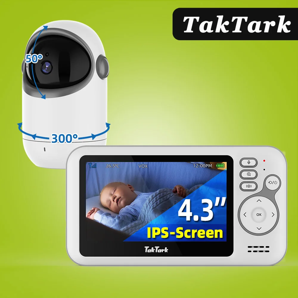 4.3 Inch Wireless Video Baby Monitor With Remote Pan Tilt Camera Two Way Intercom Auto Night Vision Kids Security Surveillance wireless baby monitor video baby monitor