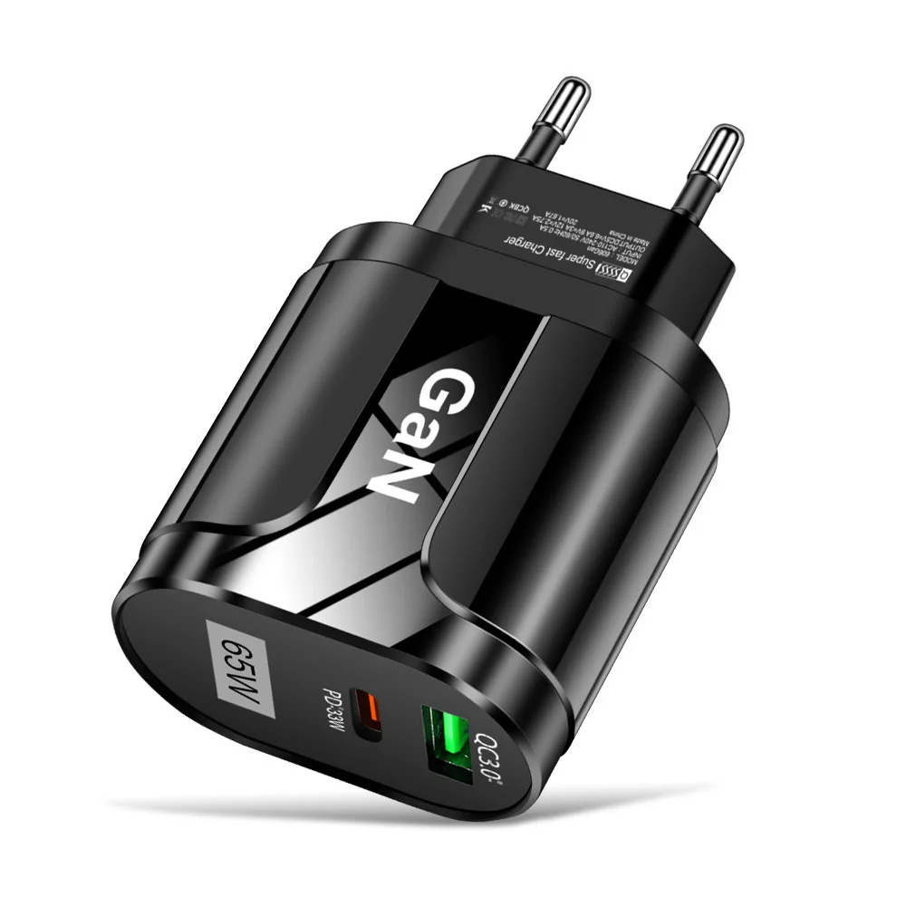 PD 65W Fast Charge Adapter For Laptop MacBook Pro Type-C Quick Charger For Apple iPhone 11 12 13 Pro iPad Huawei Xiaomi Samsung