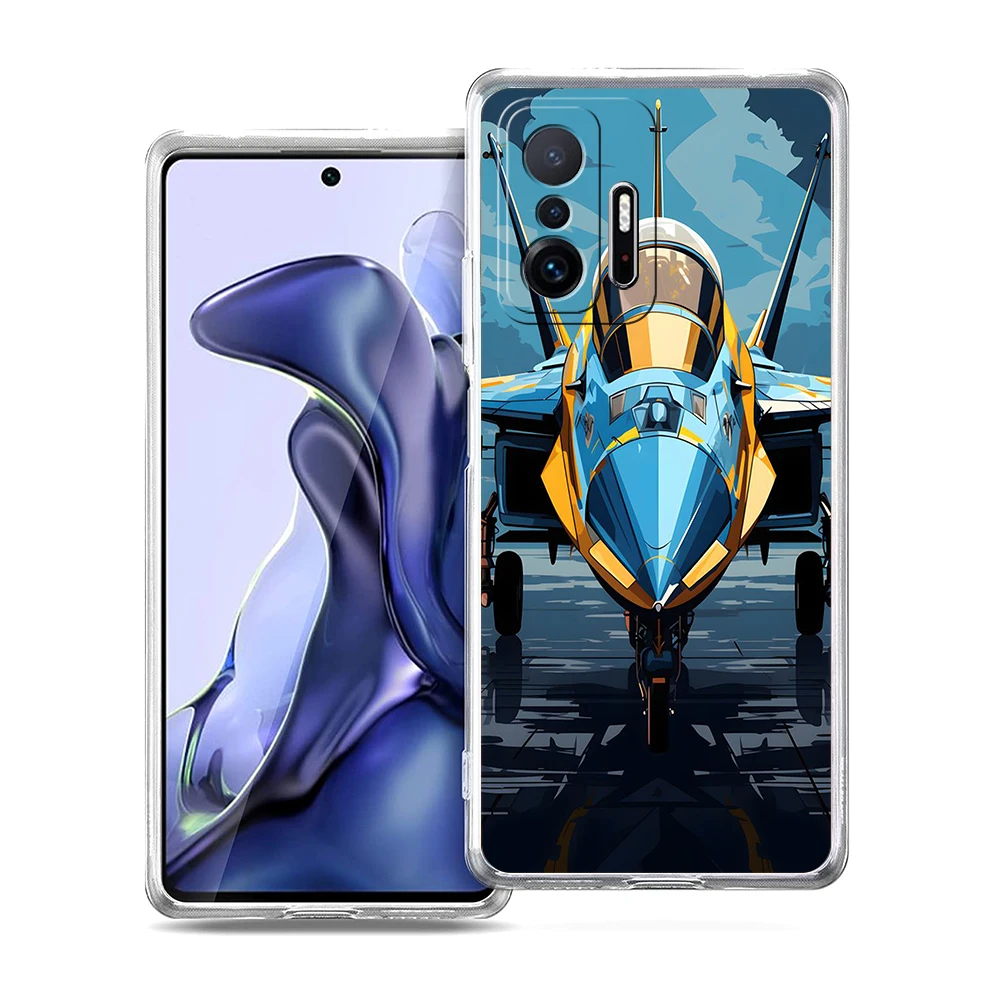 Sky jet fighter phone case für xiaomi mi poco f3 x3 x4 gt nfc m3 m4 11 ultra 12 11x 11i pro lite 5g weiche transparente abdeckung capas – Detail 5