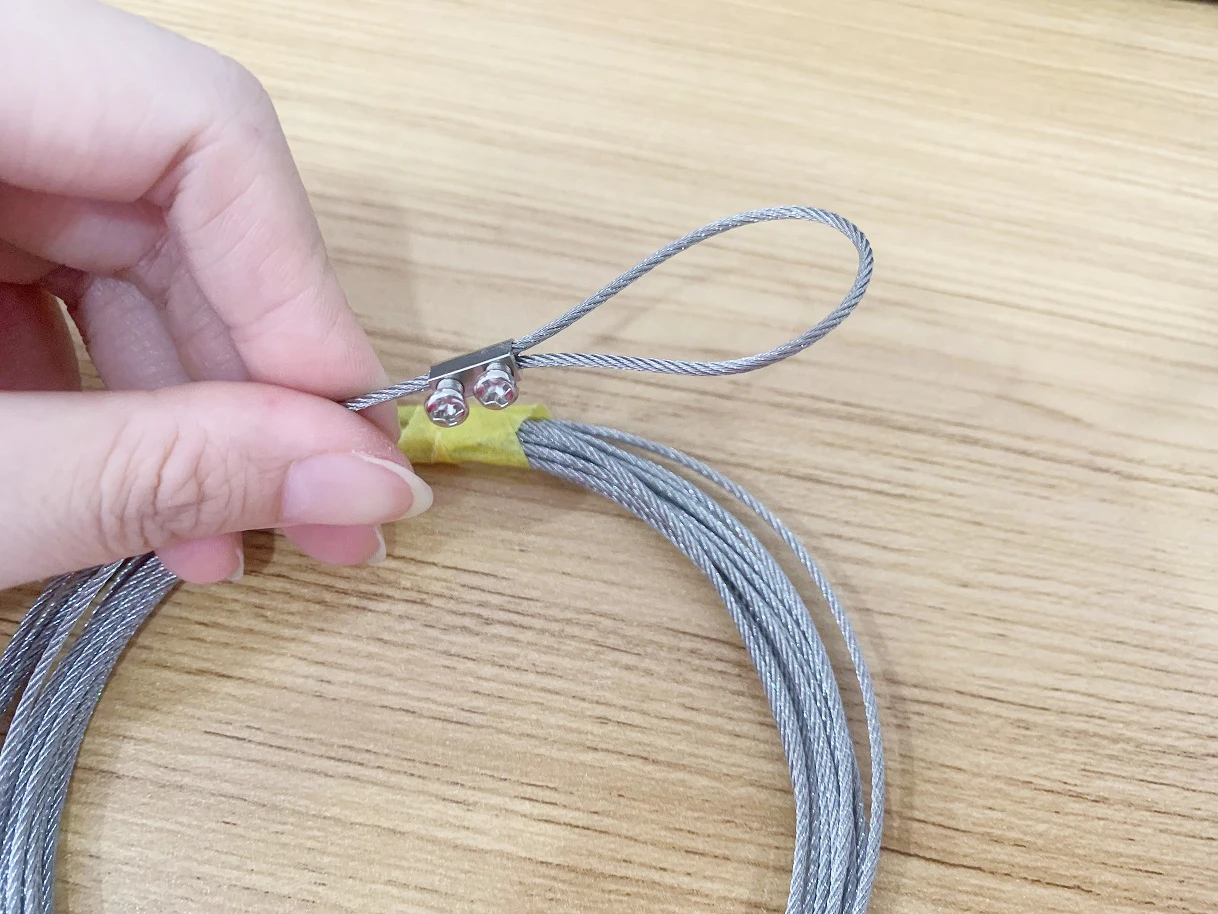 Stainless Steel Wire Rope Buckle 1 set 304 stainless steel wire rope single/double hole buckles clip adjustable cable clamp thread lock clip hardware fasteners