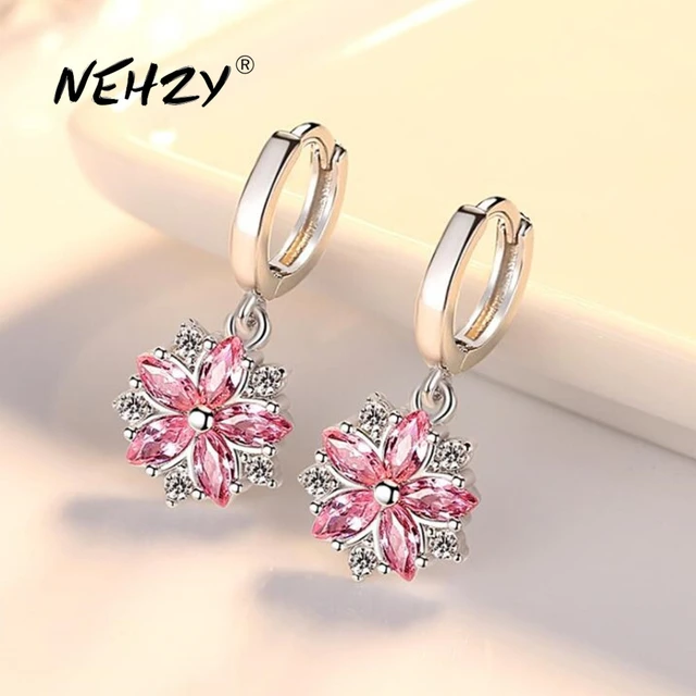 Hot Pink Drop Earrings - Handmade Jewellery UK Odissa