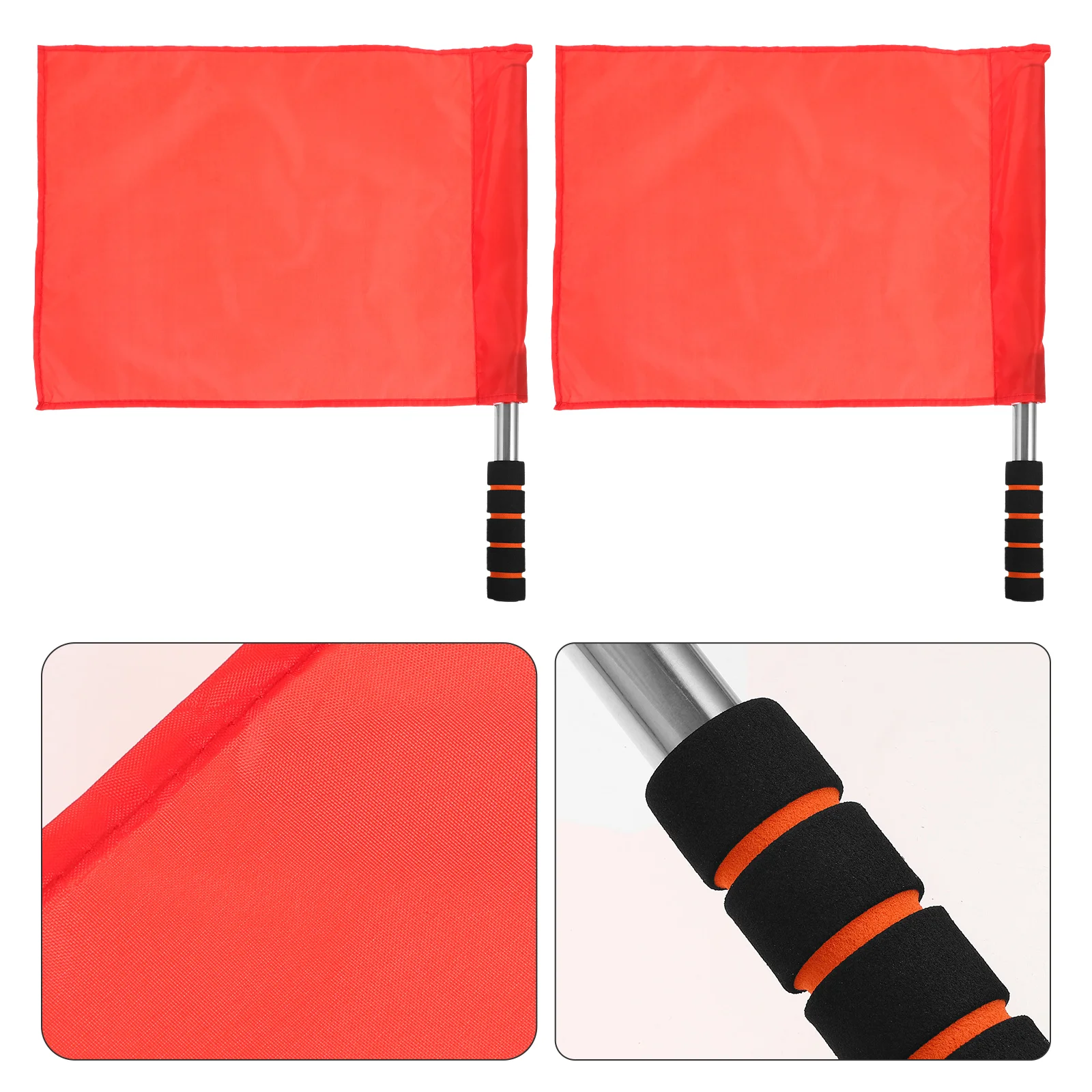 

Events Referee Red Hand Referee Flag Bags Match Stainless Steel Pole Red Hand Referee Flag Bags Hand Signal Red Hand Referee