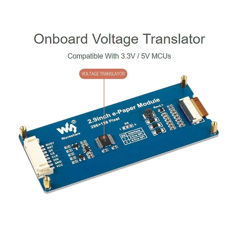 OFBK 2.9 인치 전자 잉크 디스플레이 2.9 ePaper 디스플레이 모듈 3색 빨간색 흰색 검정색 SPI 디스플레이 forRaspberryPi 4B/3B+/3B/2B
