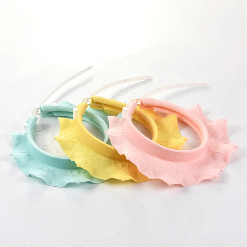 Sunflower Shampoo Hat Infant Shower Hat Soft Adhesive Adjustable Kid's Shower Baby Ear Protection Eye Protection Shampoo