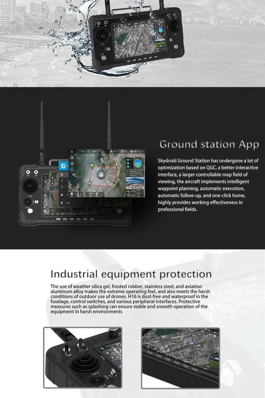 Skydroid H16 / Pro 2.4GHz 16CH FHSS 20KM 1080P Digital Video Data Transmission Telemetry Transmitter w/ R16 Receiver MIPI Camera 18