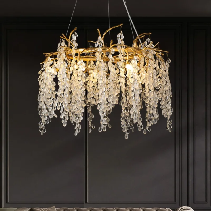 

LED pendant lamps luxury personality modern crystal living room restaurant creative branches chandelier Home Decor ceiling light